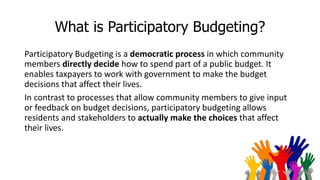 Participatory Budgeting Overview | PDF