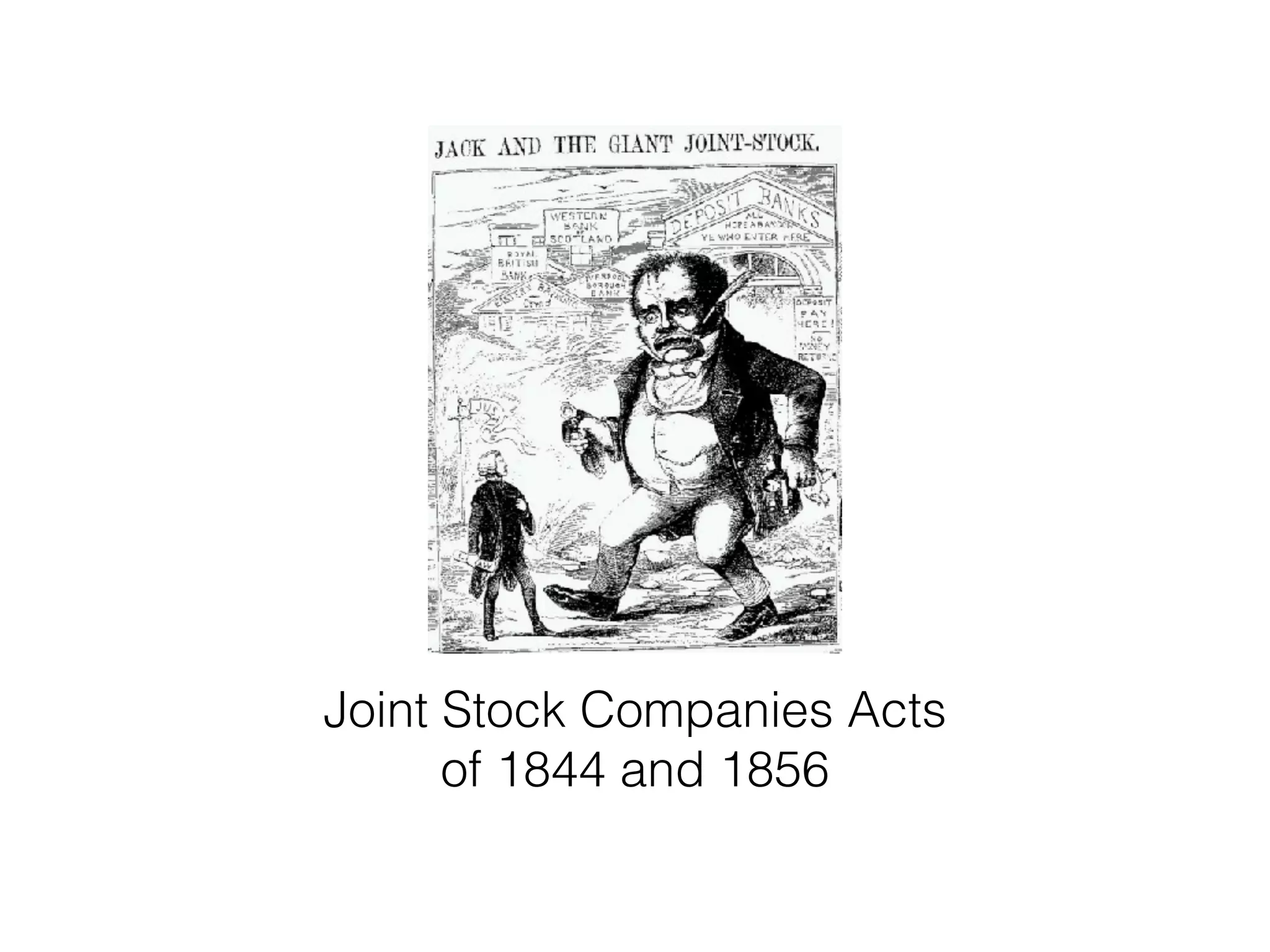Joint Stock Companies Acts
of 1844 and 1856
 