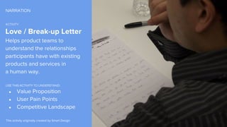 NARRATION
ACTIVITY
USE THIS ACTIVITY TO UNDERSTAND:
●
●
●
 