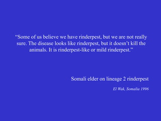 Participatory epidemiology and the use of models to design control strategies