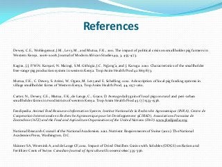Development of balanced diets using local feeds for smallholder Kenyan pigs: Implications for livelihoods, human health and gender