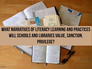 Participatory Culture 
Inquiry Stance on Literacies 
More diverse pathways and narratives of literacy learning: meaning ma...