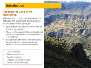 Participatory mapping for the systematic monitoring of biodiversity