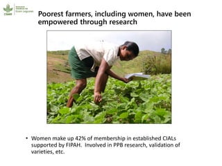 Participatory research and plant breeding in Honduras: improving livelihoods, transforming gender relations 