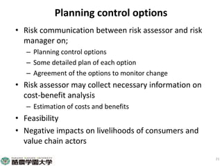 Participatory risk assessment: Risk modelling: II