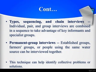 Simple Rural Interview Graphic Participatory Rural Appraisal.ppt