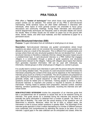 Pra Questionnaire Participatory Rural Appraisal Part 1 | PDF