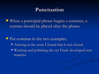 Participial phrases | PPT