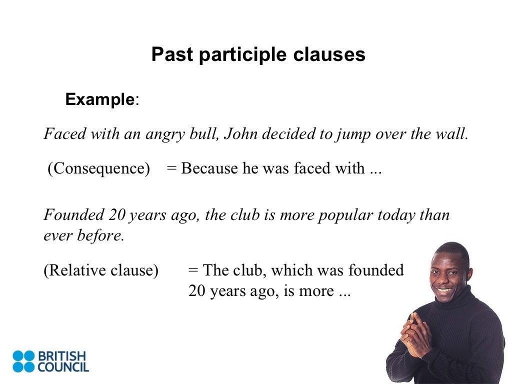 Participle clauses
