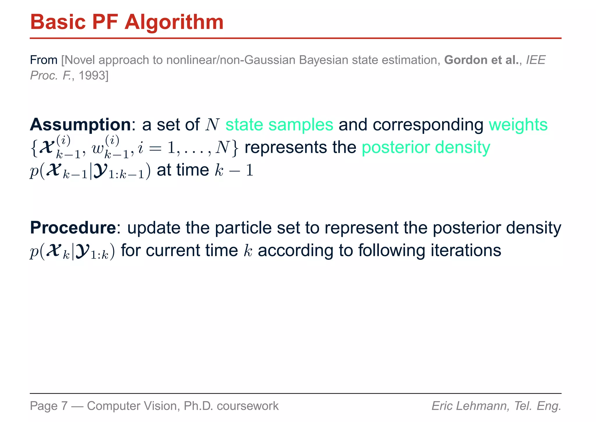 Particle filtering in Computer Vision (2003) | PDF | Physics | Science