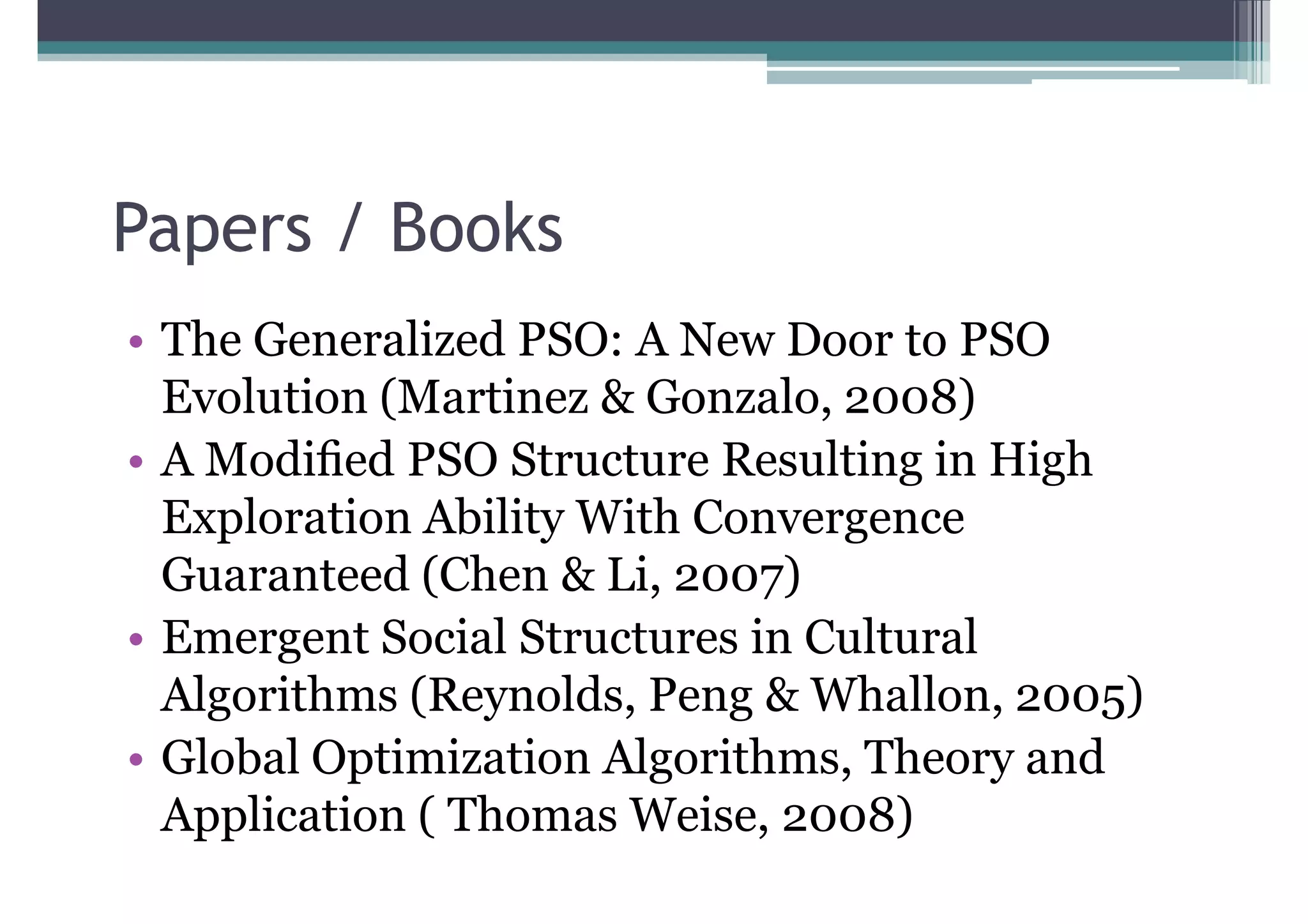 Particle Swarm Optimization