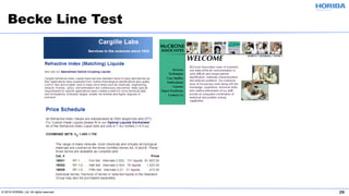 © 2019 HORIBA, Ltd. All rights reserved. 29
Becke Line Test
 