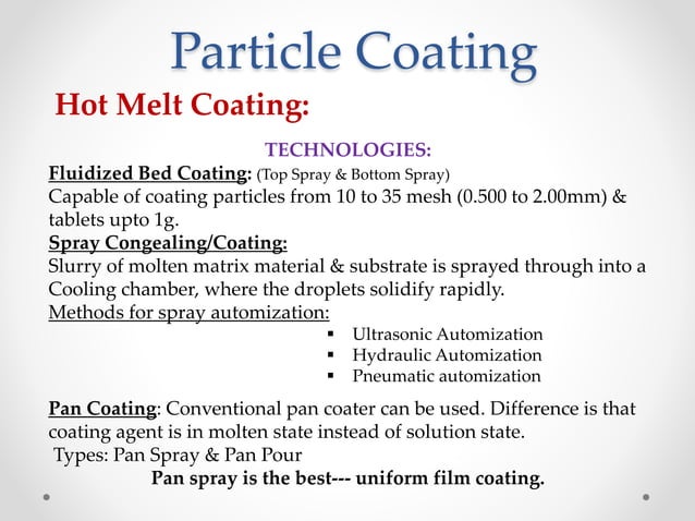 Particle Coating (Pharmaceutics) | PPTX