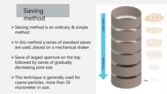particle size analysis with various methods | PPTX | Chemistry | Science