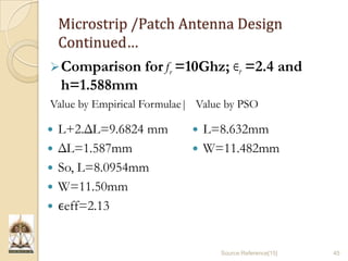 Particle Swarm Optimization and it's Applications in Electromagnetics