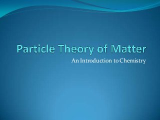 An Introduction to Chemistry
 