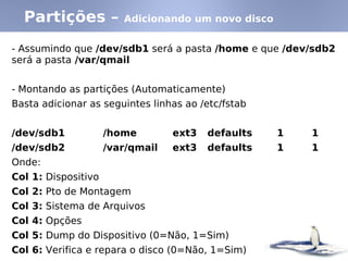 Linux - Partições e Raid