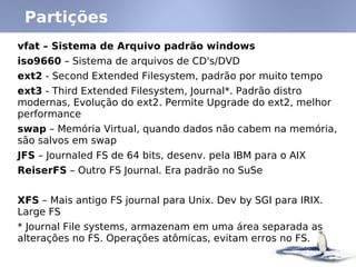 Linux - Partições e Raid