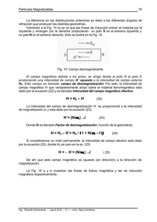 Partículas Magnetizables
Ing. Ricardo Echevarria - Lab.E.N.D. – F.I. -- Univ. Nac.Comahue
16
La diferencia en las distribu...