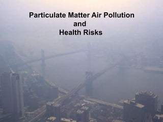 Particulate Matter Air Pollution
and
Health Risks
 
