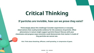 Understanding the Particulate Nature of Matter: Grade 8 Science Lesson ...