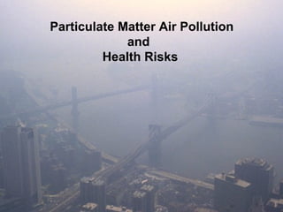 Particulate Matter Air Pollution
and
Health Risks
 