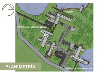 POSADA

CENTRO DE INTERPRETACIÓN

PLANIMETRÍA

CENTRO DE INVESTIGACIÓN

 