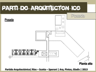 Posada

Posada

Planta alta
Partido Arquitectónico| Ríos – Scotta – Speroni | Arq. Pintos, Gladis | 2013

 
