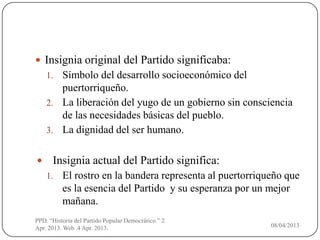 Partido popular democratico origen | PPTX