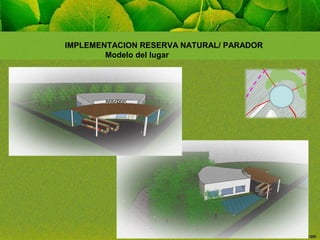 IMPLEMENTACION RESERVA NATURAL/ PARADOR
Modelo del lugar

 