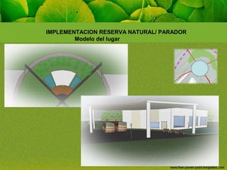 IMPLEMENTACION RESERVA NATURAL/ PARADOR
Modelo del lugar

 
