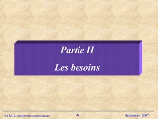 Partie II Les besoins 