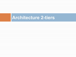Architecture 2-tiers
 