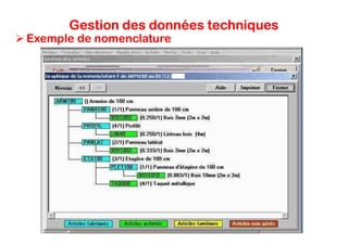 Gestion des données techniques
Exemple de nomenclature




                  cours GPAO - O.Belkahla Driss   51
 