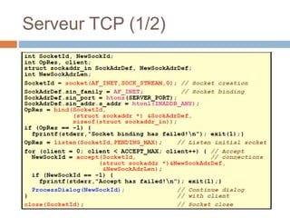 Serveur TCP (1/2)
 