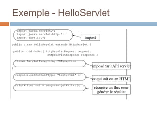 Exemple - HelloServlet
 