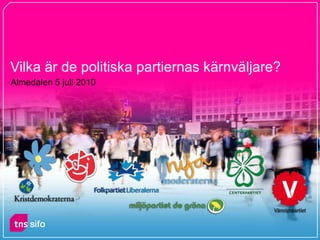 Vilka är de politiska partiernas kärnväljare? Almedalen 5 juli 2010 