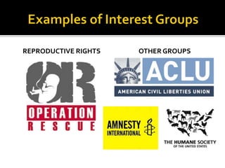 REPRODUCTIVE RIGHTS OTHER GROUPS
 