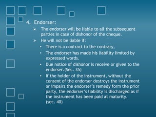 Parties to the negotiable instruments | PPSX