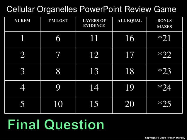 cells cellular organelles powerpoint review game quiz biology test 53 638