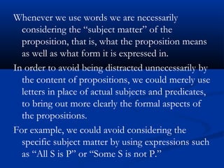 Part ii, lesson 4 the square of opposition | PPT