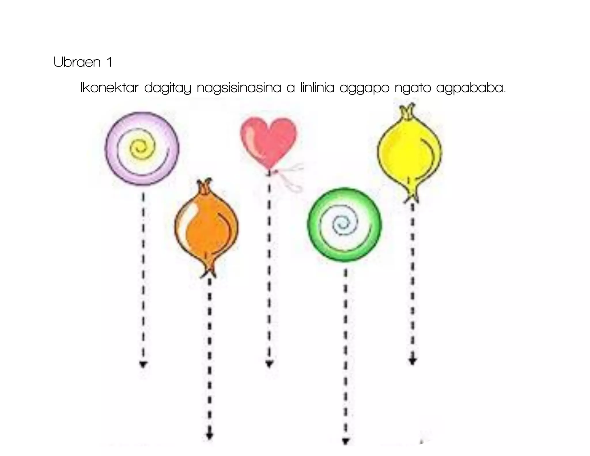 Ubraen 1
Ikonektar dagitay nagsisinasina a linlinia aggapo ngato agpababa.
 