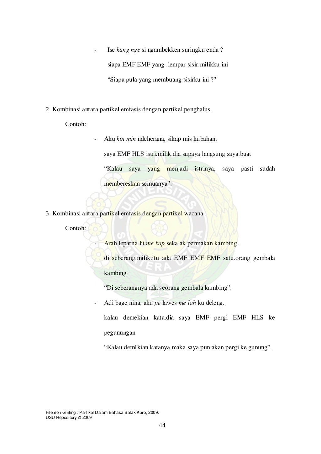 Partikel dalam bahasa batak karo