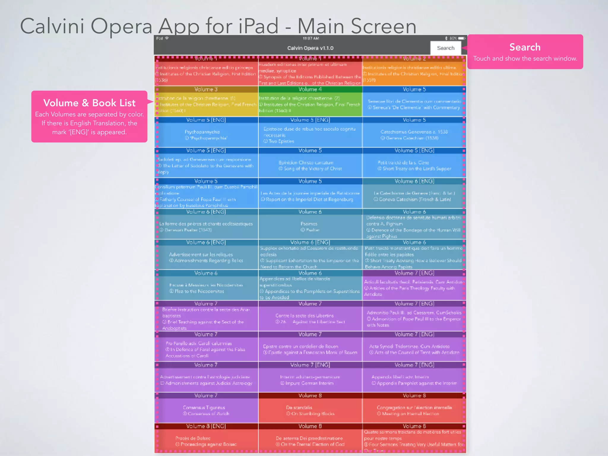 TECHNICAL SPEC OF
CALVINI OPERA
 