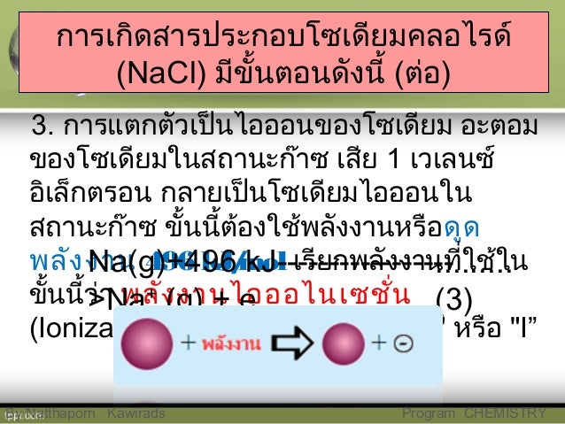 พันธะเคมี Part ionic bonds