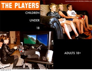 THE PLAYERS
ADULTS 18+
http://farm3.staticﬂickr.com/2591/3852509664_43306085ed_o.jpg
CHILDREN
UNDER
18
http://farm4.staticﬂickr.com/3156/2849959310_0ce6b67203_o.jpg
Sunday, June 16, 13
 