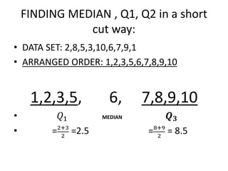 QUARTILES, DECILES AND PERCENTILES | PPTX