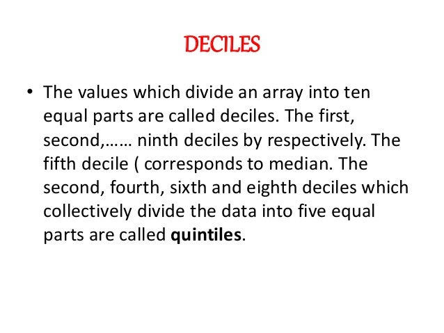 Quartiles Deciles And Percentiles