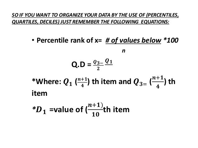 Quartiles Deciles And Percentiles