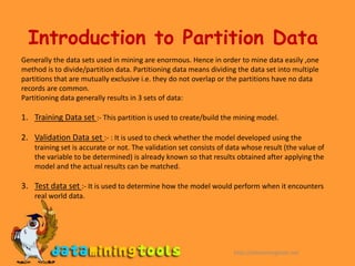 XL-MINER:Partition | PPT
